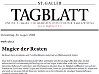 Magier der Resten, St. Galler Tagblatt